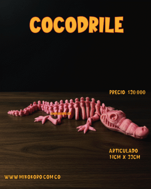 Cocodrilo articulado impreso en 3D