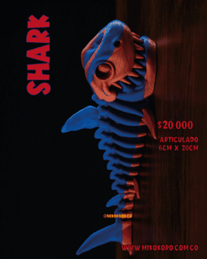 Shark articulado impreso en 3D