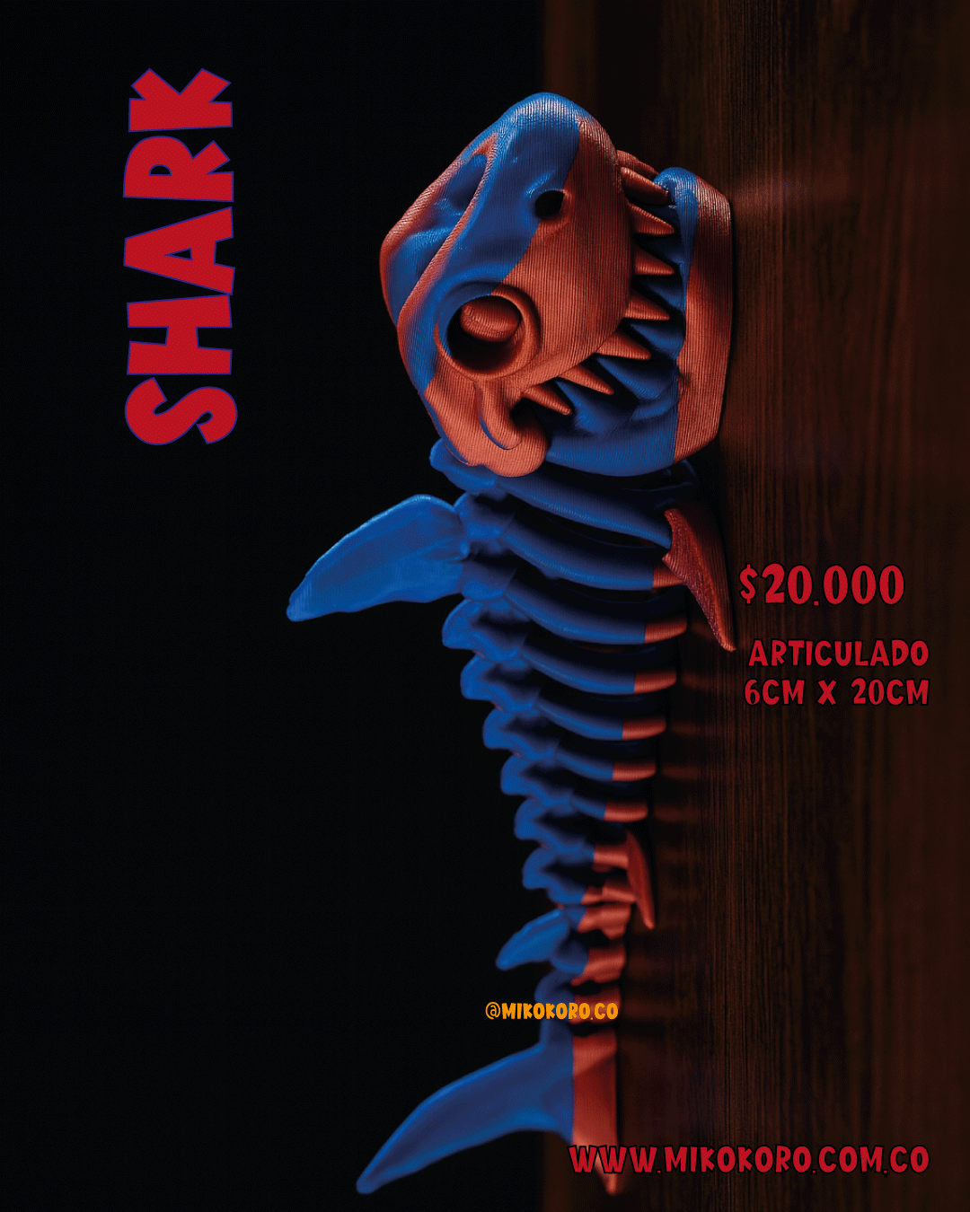 Shark articulado impreso en 3D