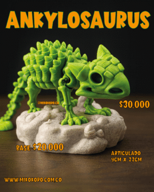 Ankylosaurus articulado impreso en 3D